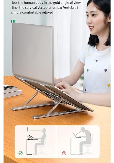 Alfalink Al-20 Alüminyum Ayarlı Notebook + Telefon Yükseltici Stand