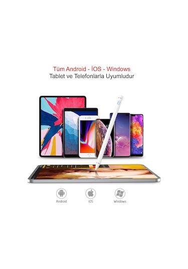 Novstrap DZ870 Samsung Galaxy Tab A9 SM-X110 - A9 Plus SM-X210 Uyumlu Dokunmatik Kalem Stylus Pencil