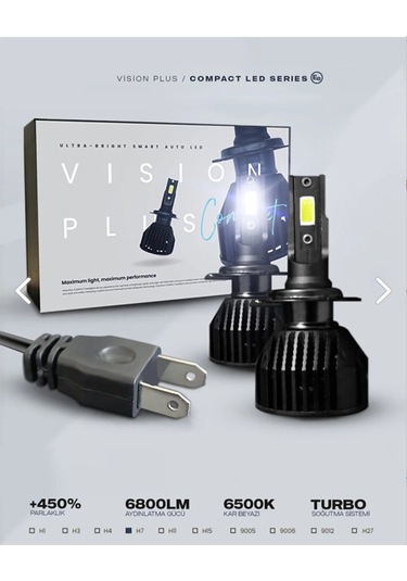 Mini Led Xenon Compact Dob Led H7 24w 6800 Lumen CompactVisionPlu