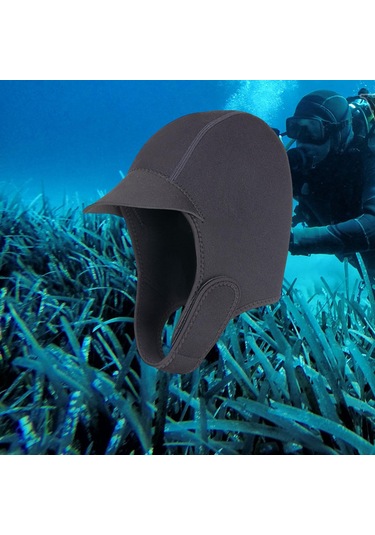 Suntek Dalış Başlığı Ayarlanabilir Çene Kayışı Siyah Siyah