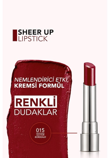 Flormar Nemlendirici Parlak Ruj 015 Go For Bordeaux