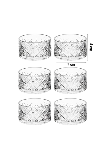 Porsima Te-10 Cam Kase Puding Ve Dondurma Kasesi 6'lı Kase Seti