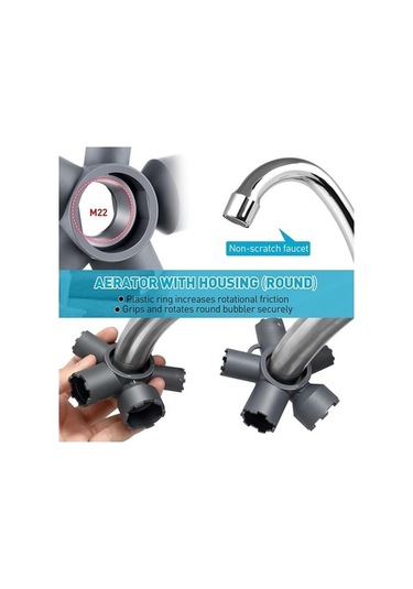 Tongxida 10 Renk Bosphorus Musluk Havalandırıcı Çıkarma Anahtarı Aleti Siyah Gri Çok Renkli