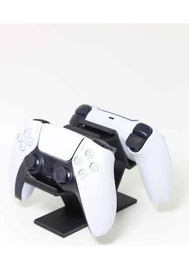 Gamepad - Oyun Kolu Standı Ps5 Ps4 Xbox Pc Uyumlu Üstten Arttırılabilir Mermer Beyazı Siyah