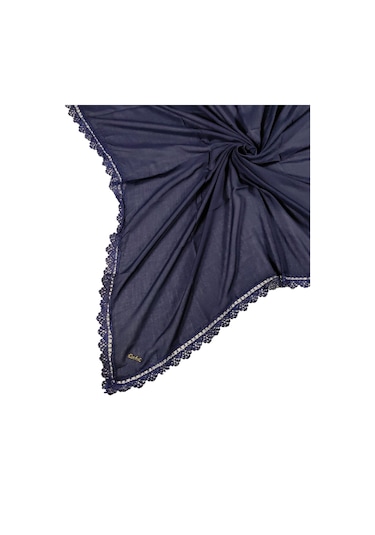 Enba Pamuklu İğne Oyalı Namaz Ve Mevlüt Örtüsü 110x110 Cm Lacivert