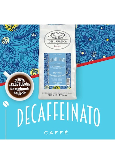 Caffe Corsini Kafeinsiz %100 Arabica Çekirdek Kahve 500 G