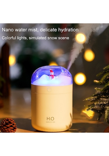 Sones 500ml Kar Adamı Nemlendirici Usb Masaüstü Büyük Kapasiteli Renkli Ortam Işığı Hava Nemlendirici