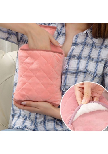 Dolıty Sıcak Su Şişesi El Isıtıcı Kapaklı Torbası Ayak Omuz Pembe Pembe