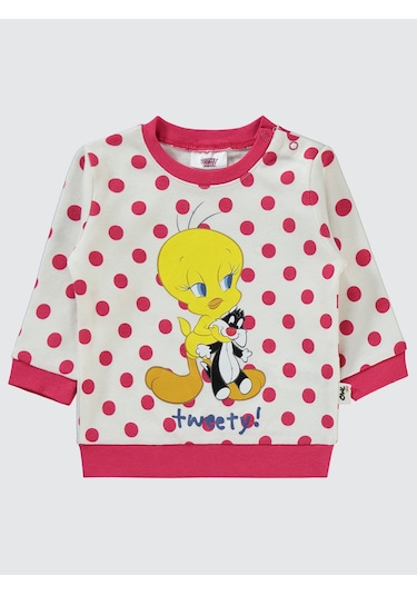 Tweety Kız Bebek Takım 6-18 Ay Ekru