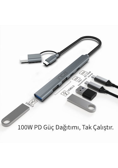 Inca Iutp-06tx Usb 3.0 & Type-c 3.1 Hub 1 X Usb 3.0 +2 X Usb+type