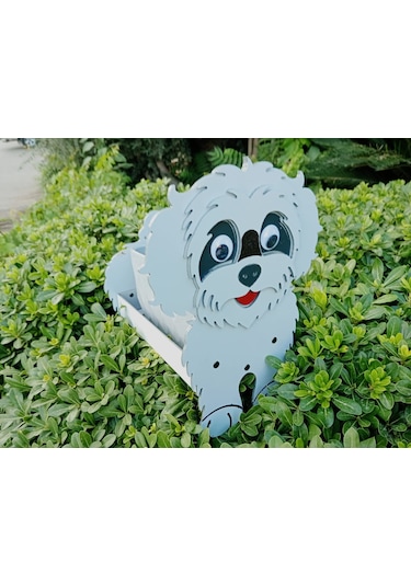 Köpek Saksı Standı Poodle Cins Saksı Hediyeli