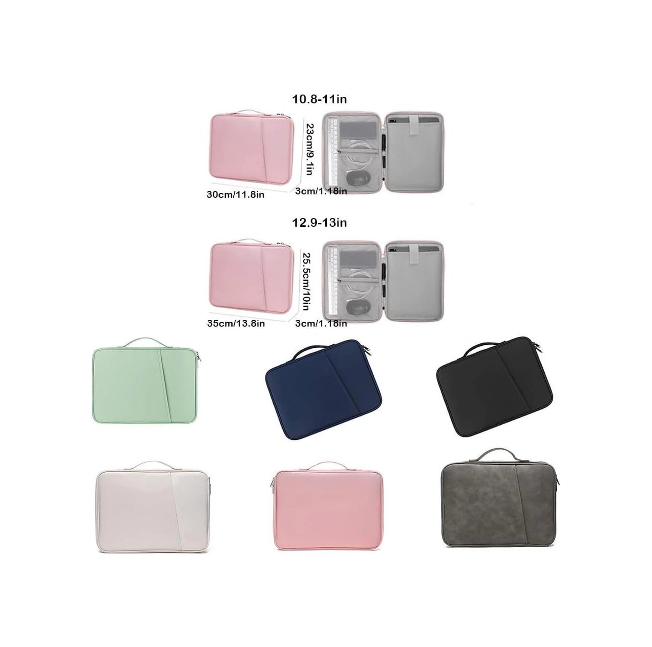 Xindoker 11-11.6 İnç Dijital Cihaz Koruması İçin Dayanıklı Nilon Kılıf, Çarpıtkor Ve Sürtünmeye Dayanıklı, Taşınabilir Çantı, Siyah Siyah