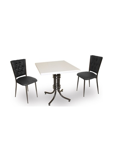 Beymobilya Buket Werzalit Kare Esb-Kapitoneli 2Li Mutfak Masa Takımı