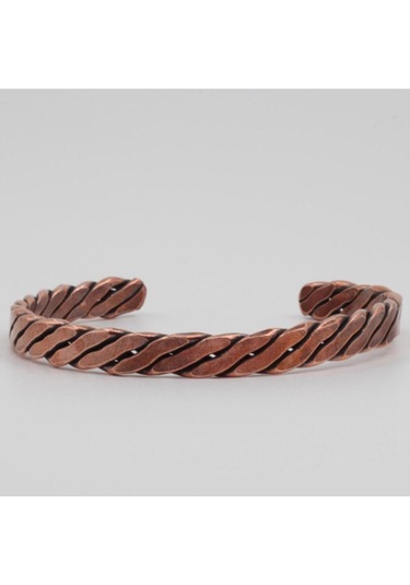 Bakır Vintage Burgu Bileklik Kahverengi