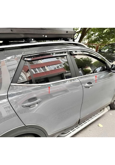 Kia Stonic Krom Cam Çıtası 4 Parça 2018 ve üzeri Paslanmaz Çelik