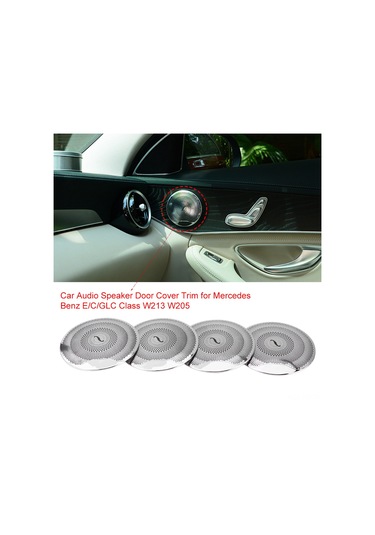 Reedark Mercedes Benz E W213/c W205/glc 2015-2017 Kapı Hoparlör Ağı, Paslanmaz Çelik Parlak, 4'lü Set, Kolay Kurulum