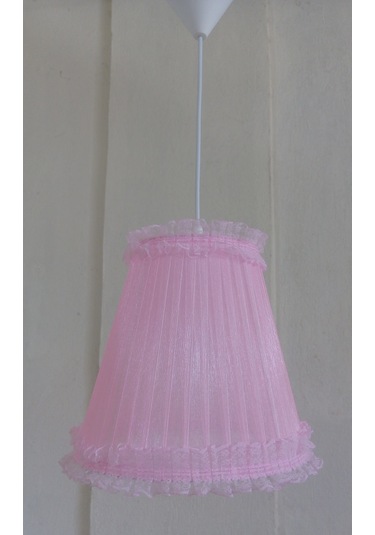 N-07 Pembe Organze Yatak Odası Çocuk Ve Bebek Odası Avize Pembe