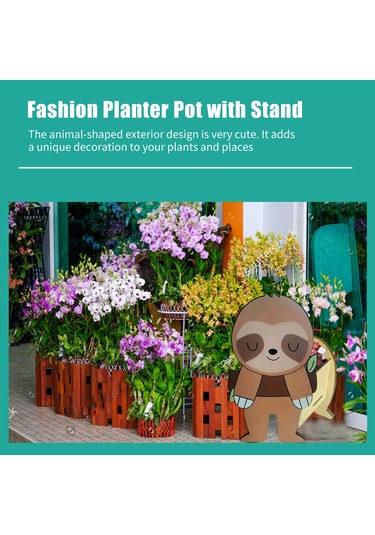 Suofeng Sevimli Hayvan Şekilli Ahşap Saksı - İç Mekan & Bahçe Dekorasyonu İçin Çok Amaçlı Bitki Yetiştirme Kabı
