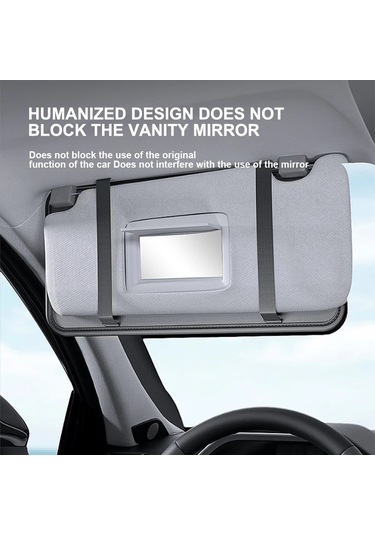 Seametal Lüks Araba Güneşlik Organizatör Evrensel Visor Paneli Saklama Çantası Pu 1pc
