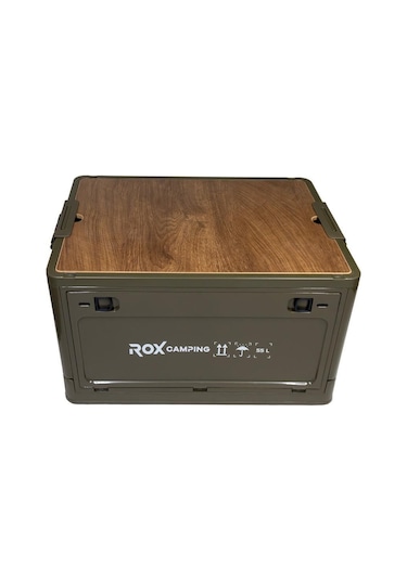 Rox Camping 0304 Katlanır Kamp Kutusu 55 Litre Açık Kahverengi