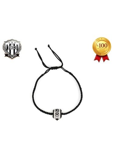 Beşiktaş Siyah Makrome Bileklik