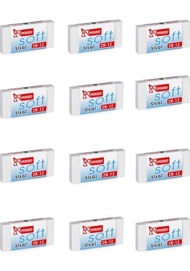 Mikro Soft 2B-12 Silgi – 12’li Set