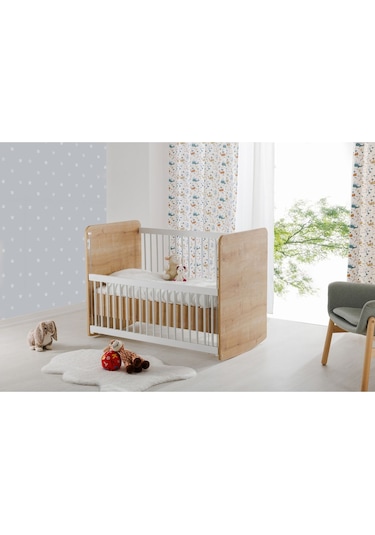 Bw1076 - Pratik Anne Yanı Sallanır Beşik Ahşap 60x120 Ahşap