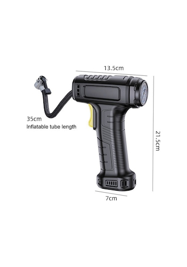 Youtek Suitu St-5007 Araç Şarjlı Hızlı Şişirme Pompası, Led Aydınlatmalı, Otomatik Durdurma, 17 Silindirli, 120w