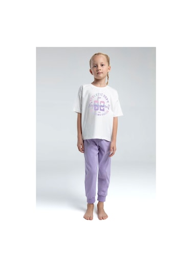 Rolypoly Kız Çocuk Mor Pijama Takımı Mor