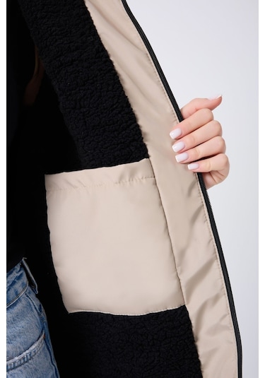 Montland Kadın Taş İçi Kürklü Su Ve Rüzgar Geçirmez Kapüşonlu Kışlık Mont Taş