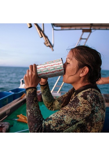 Noel Desenli 30oz Kahve Termosu, Çift Katlı Paslanmaz Çelik, Yeniden Kullanılabilir, Sızdırmaz Noel Şeker Kamışı