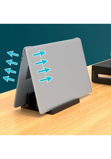 Homyl Dizüstü Bilgisayar Standı Çift Lı Tasarım Ev Siyah