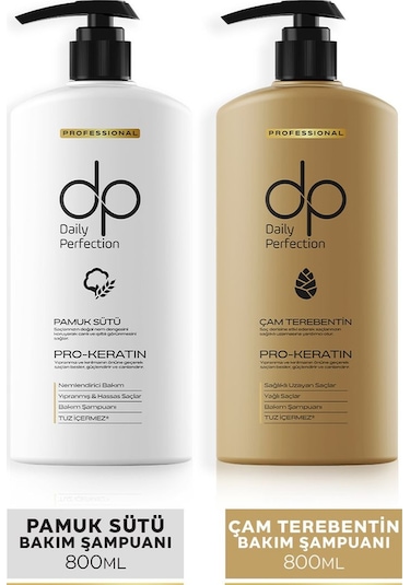 Dp Daily Perfection Şampuan Pamuksütü & Çam Terebentin 2 x 800 ML