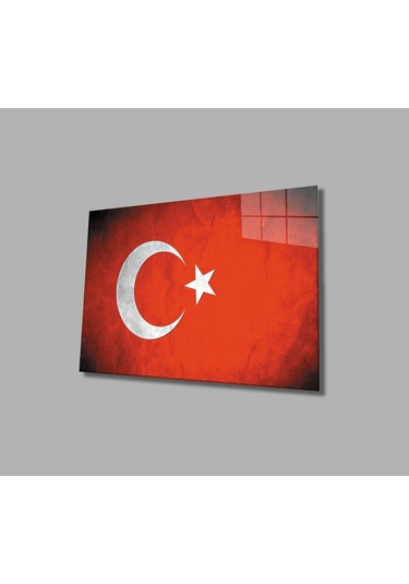 Türk Bayrağı Cam Tablo 4mm Dayanıklı Temperli Cam