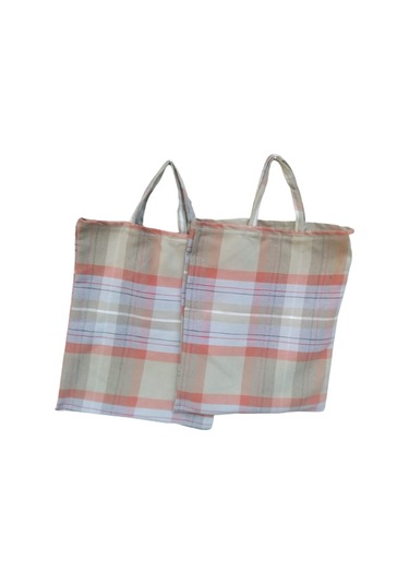 PAZAR ÇANTA 2 Adet Döşemelik Model Kumaş 30 kg Taşıma Kapasite Kahve yollu Kutuda sevk  El Yapım