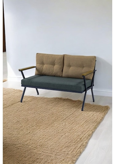 Pilocco Demonte Metal Bahçe Mobilyas Ikili Sarı-yeşil 60x120cm Sarı - Yeşil