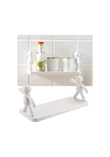 Dekoratif Mutfak Rafı Baharatlık Kendinden Yapışkanlı Raf Çöp Adam Mutfak Düzenleyici Çok Renkli