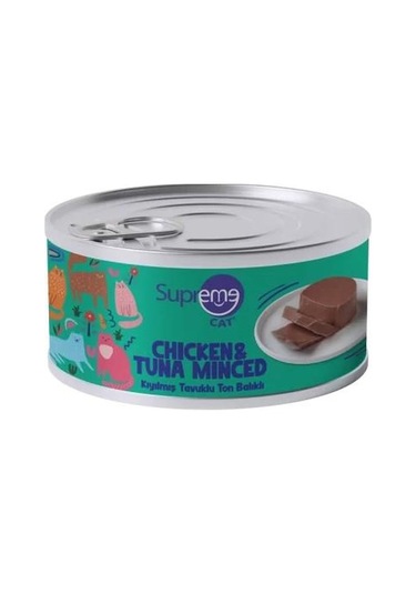 Supreme Cat Kıyılmış Tavuk ve Ton Balıklı Kedi Konservesi 85 G