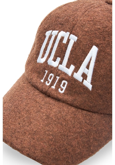 Ucla Axıs Kahve Baseball Cap Nakışlı Ve Kaşe Kumaş Unisex Şapka Kahverengi