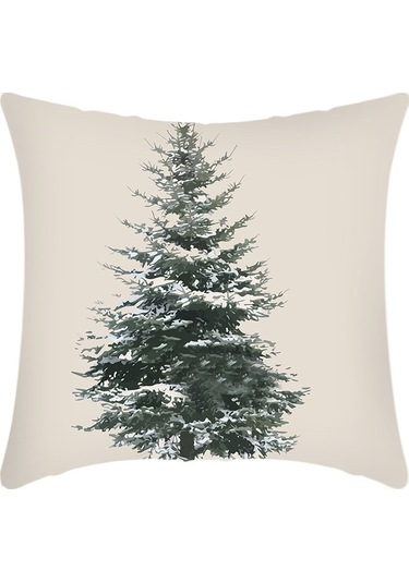 Cartoon Hand-painted Style Christmas Decorative Pillow No.55 Ekru