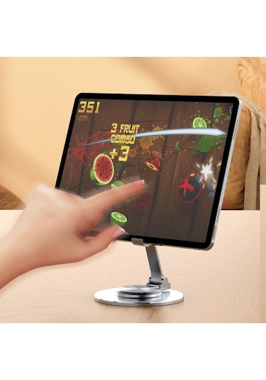 Cbtx Tablet Standı 360 Derece Dönen Masaüstü Tutucu Katlanabilir Cep Telefonu Standı Ayarlanabilir Tablet Bağlantısı - Kırmızı