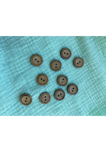 Siberiana Antep Fıstıklı Düğmeler 18 Mm 10 Adet Ahşap 237633532