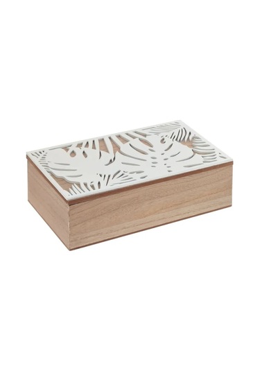Decor Point Çapraz Kapamalı Çay Poşeti Kutusu, 24x7x14 Cm 285984859 Beyaz