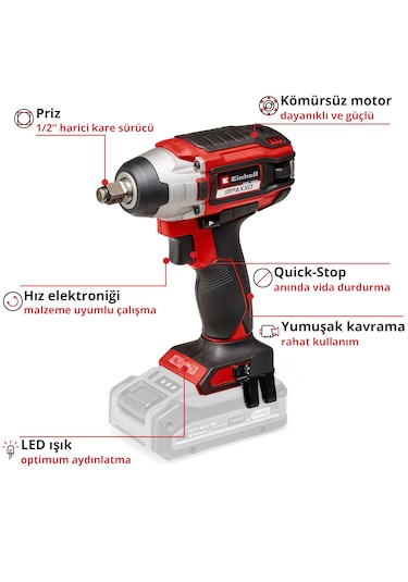 Einhell IMPAXXO 18/230 - Solo Kömürsüz Akülü Darbeli Somun Sıkma - 4510080