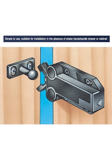 Nayomiglow 6'lı Paket Manyetik Olmayan Bas-aç Mandallı Çekmece Dolap Mandallı Pres Mandalı Dolap Yatak Odası