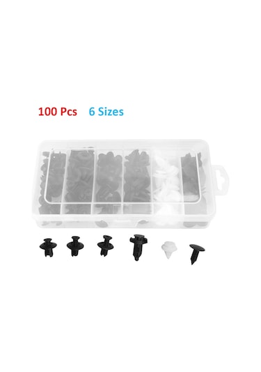 Singree 100 Parçalık Çeşitli Montaj Klips Seti, 6 Farklı Tür İle Pratik Kullanım İmkanı