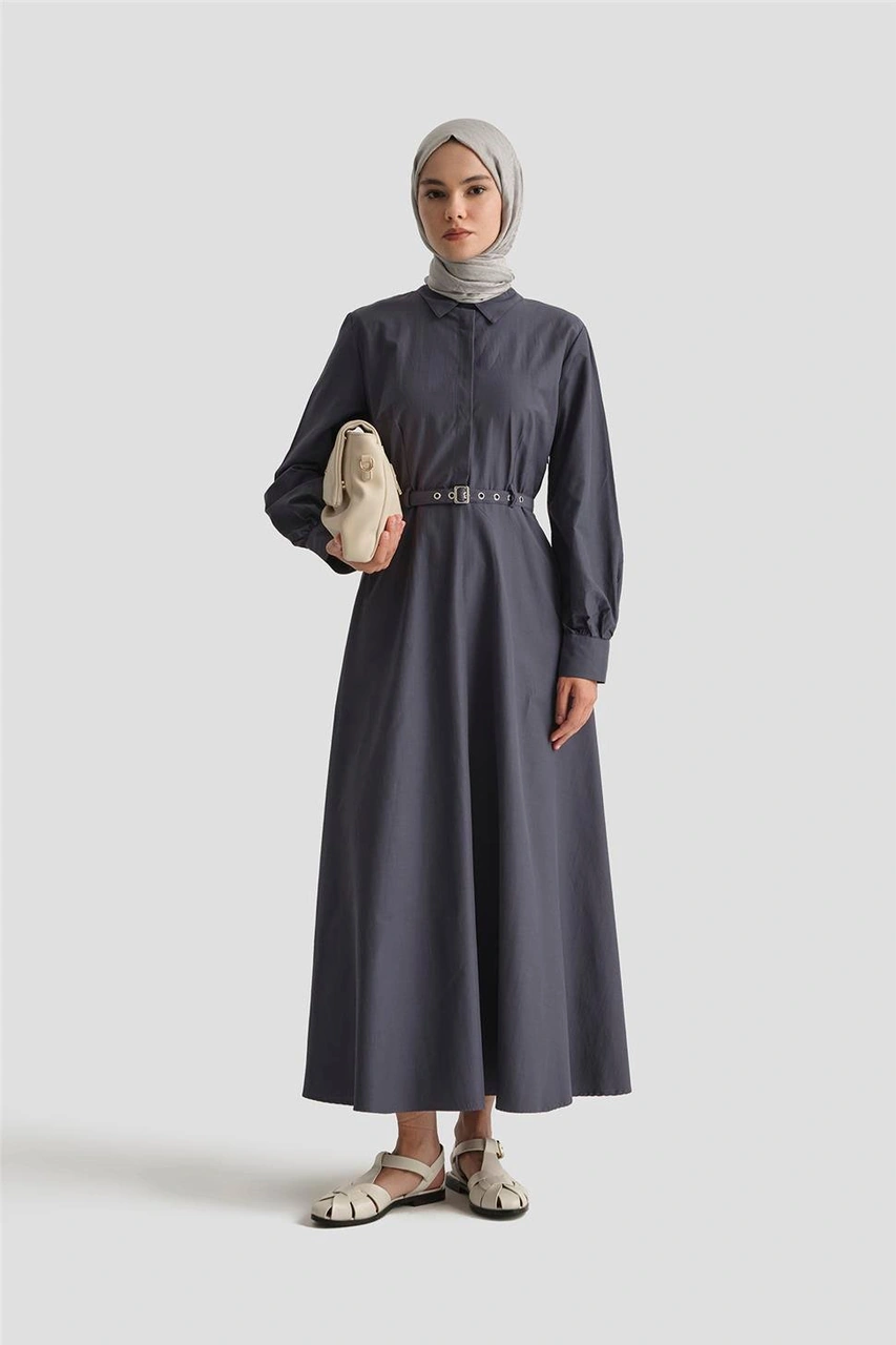 Armine Elbise 25yd9178 Antrasit Füme