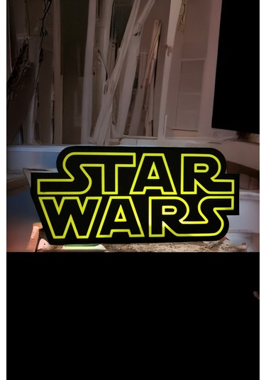 Gri Renkli Star Wars Temalı Dekoratif Led Aydınlatma Çok Renkli