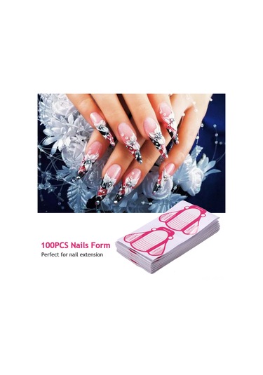 Reedark 100 Adet Kıvrımlı Tırnak Formu - Jel Uzatma Ve Bakım İçin Profesyonel Tırnak Stili Aracı