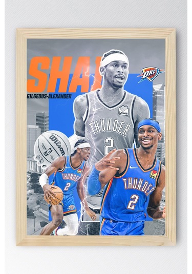 Shai Gilgeous Alexander Çerçeveli Tablo - Basketbol Nba Posteri Tablo